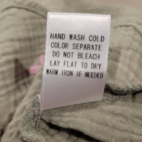 Altard State Size L Olivia Flower Embroidered Babydoll Gauzy Cotton Top - Picture 6 of 6